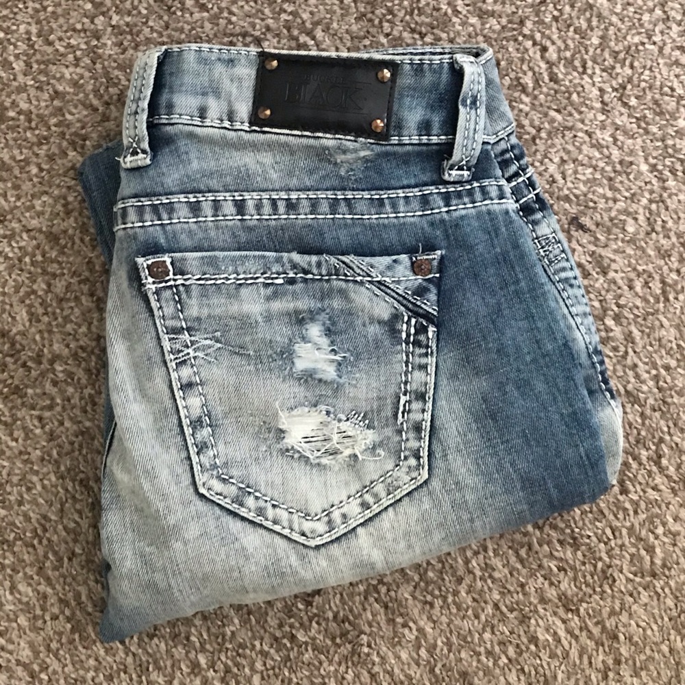 Buckle Black Skinny Jeans